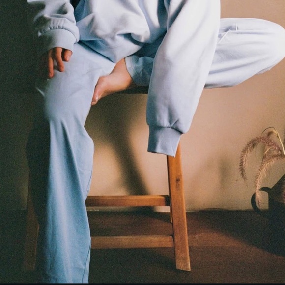 Parke Monochrome Varsity Mockneck & Unisex Sweats Set in Ice - Picture 5 of 12